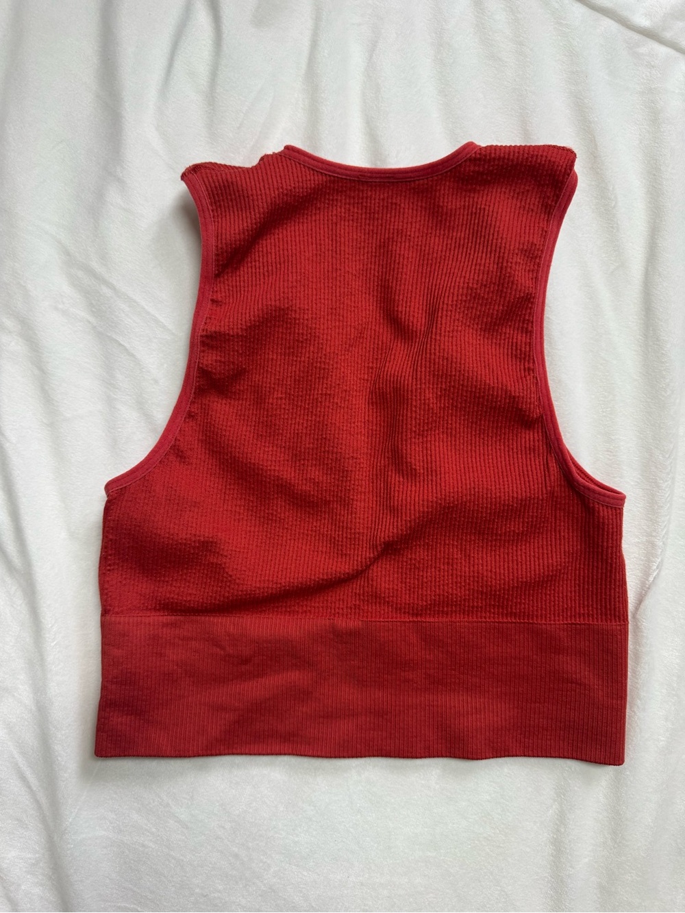 Out From Under Ribbed Cropped Tank V-Neck - Picture 4 of 7